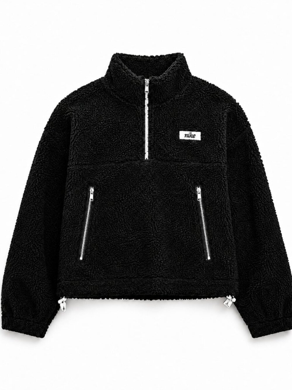 Nike Therma-FIT Black Sherpa Fleece Half Zip Pullover XXL NWT Winter Jacket